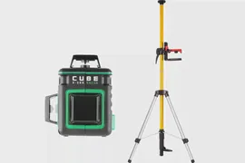 Лазерный уровень ADA CUBE 3-360 GREEN Basic Edition А00560 + Штатив-штанга ADA SILVER PLUS А00556