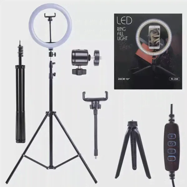 Селфи кольцо+штатив 26см/10" SL-26E
