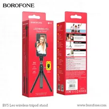 Монопод-штатив селфи палка для телефона с пультом Bluetooth BOROFONE BY5 Leo - Черный