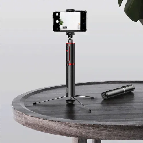 Монопод-штатив Baseus Fully Folding Selfie Stick с пультом Bluetooth (SUDYZP-D1V, SUDYZP-D19, SUDYZP-D1S), silver-2